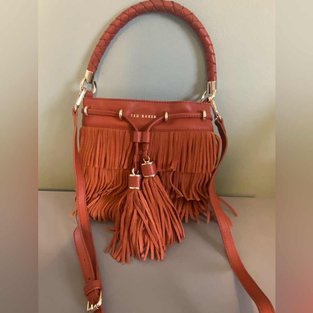 Ted Baker London Paralee Small Leather Crossbody Fringe Bag
